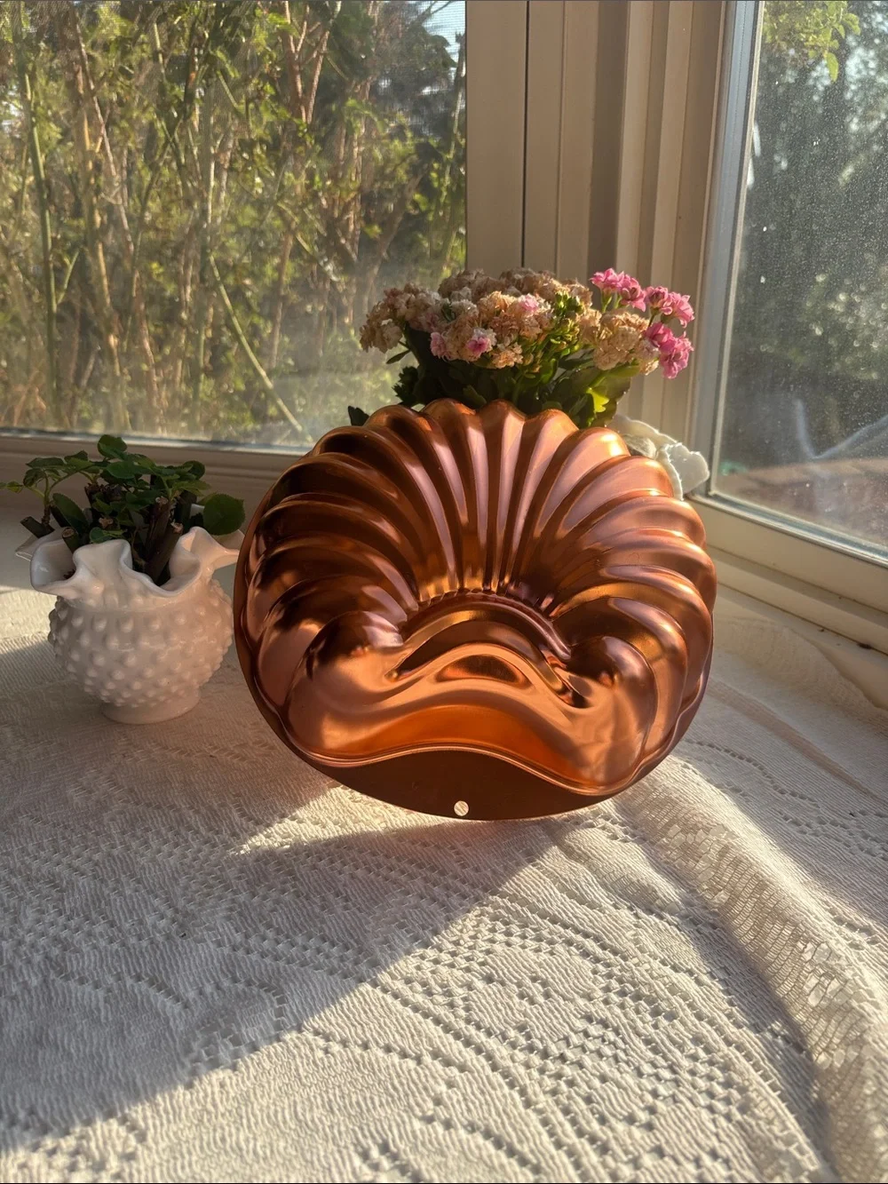 Copper Bundt Cake Pan - Fluted Shell Design